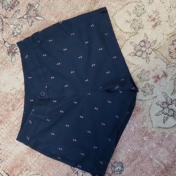 Magellan Outdoors Women's Happy Camper Blue Shorts with Anchors - Size 4 - Picture 1 of 10